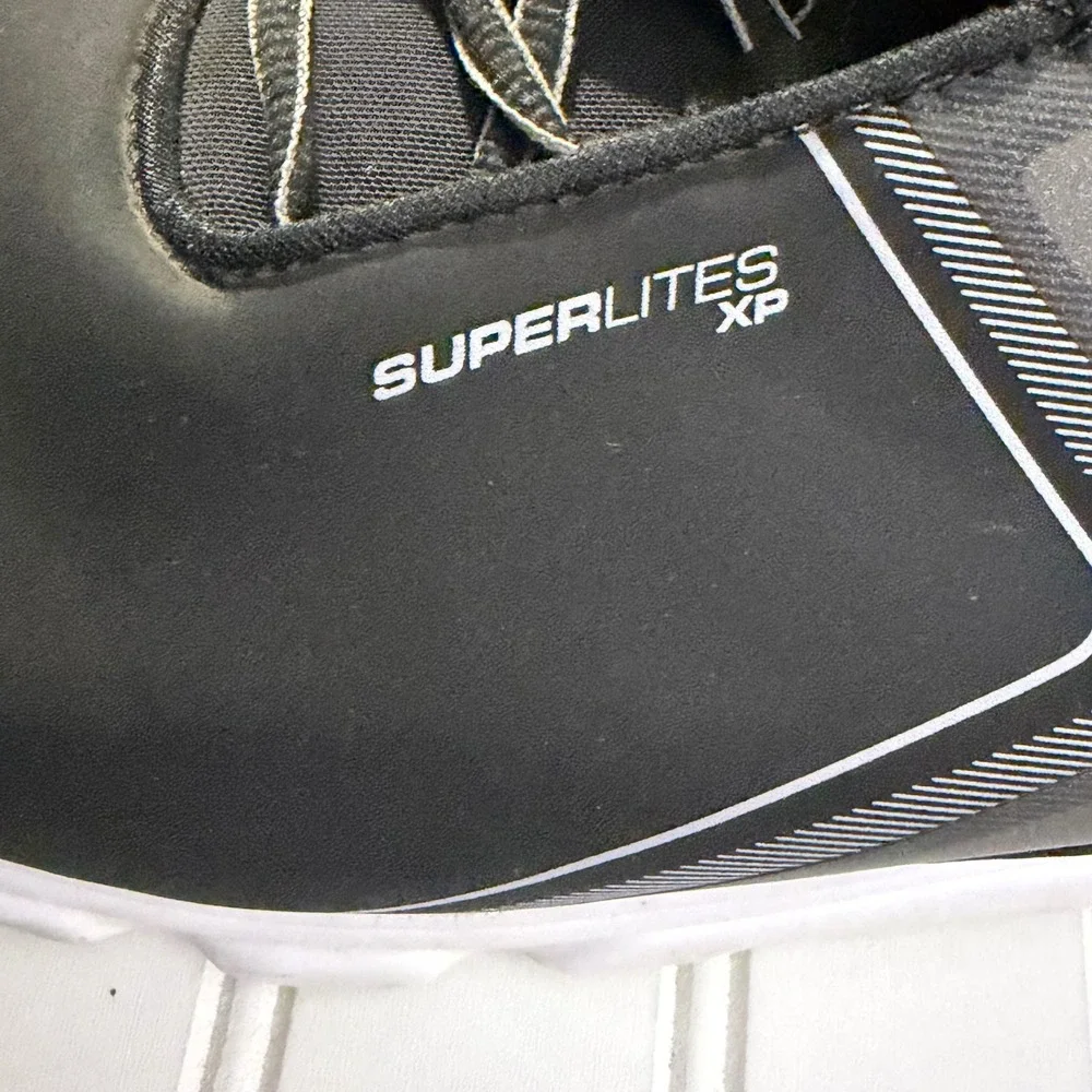 FootJoy SuperLites XP Mens Golf Shoes Black Grey Spikeless 58075 Size 11.5 W
